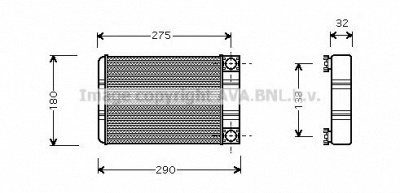AVA QUALITY COOLING msa6312 -  Теплообменник, отопление салона